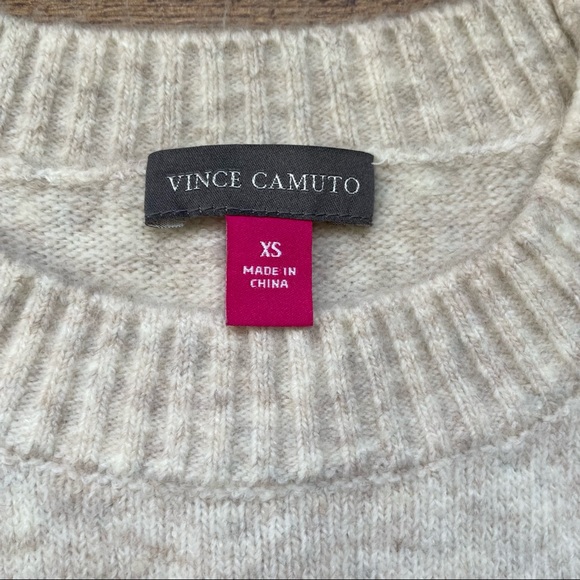 Vince Camuto Crewneck Pullover Sweater Womens XS Oatmeal - Picture 2 of 9